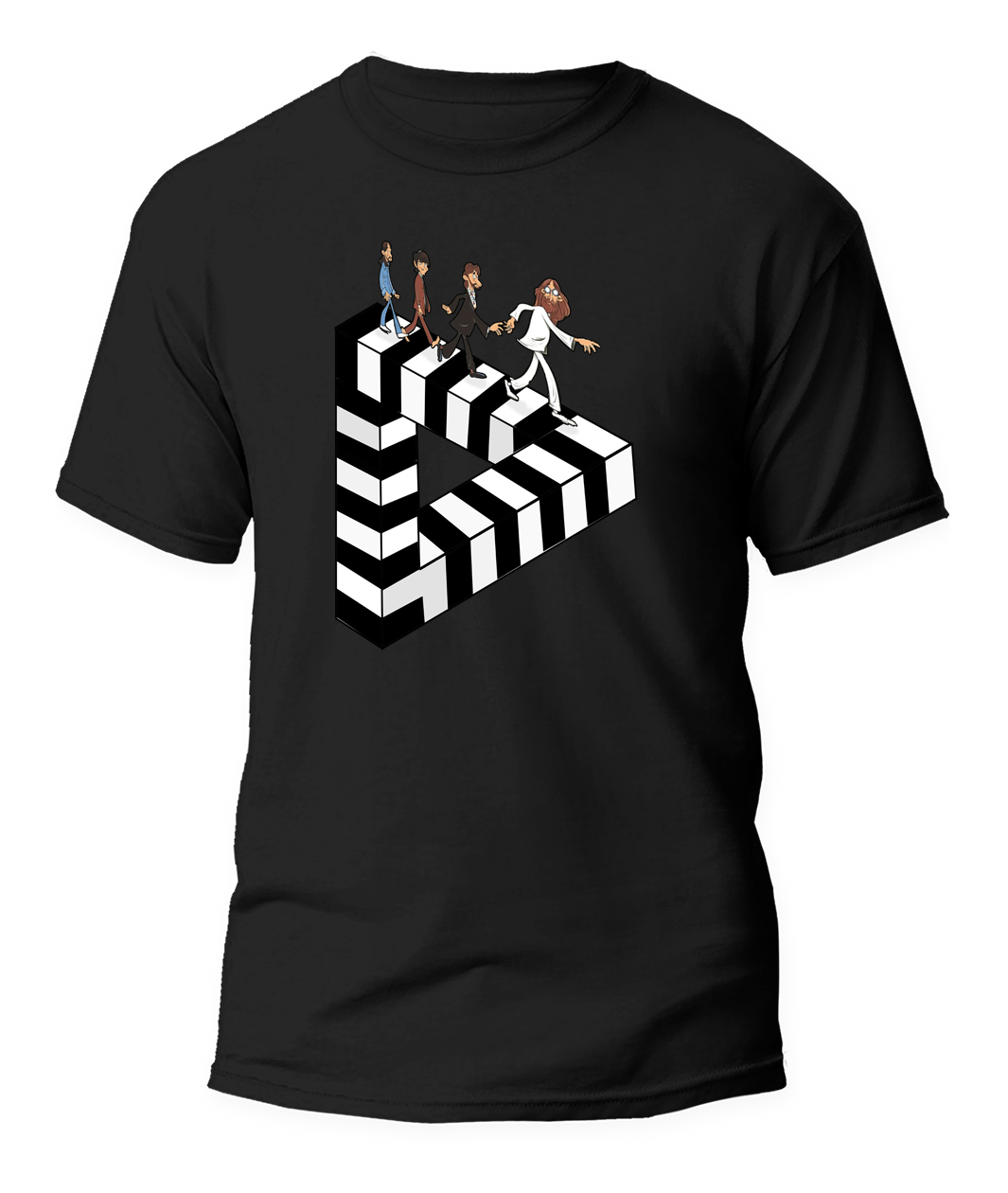 camiseta unisex beatles negra