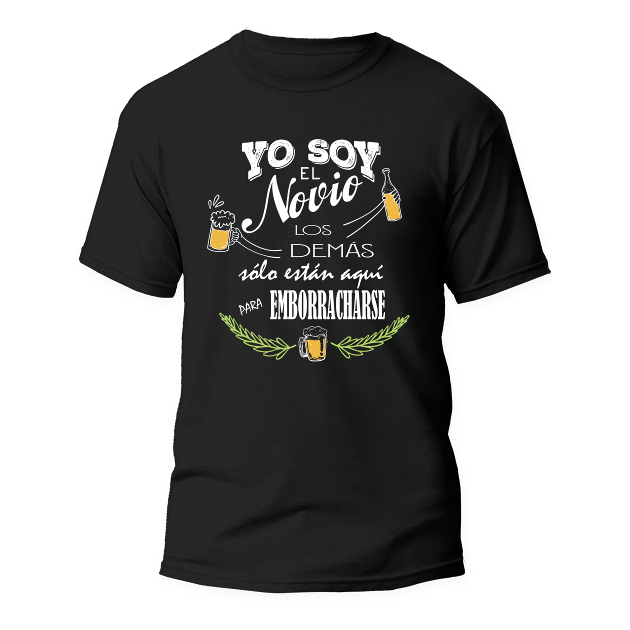 CAMISETA YO SOY EL NOVIO UNISEX NEGRA